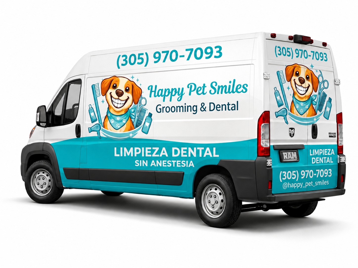 Happy Pet Smiles mobile grooming van